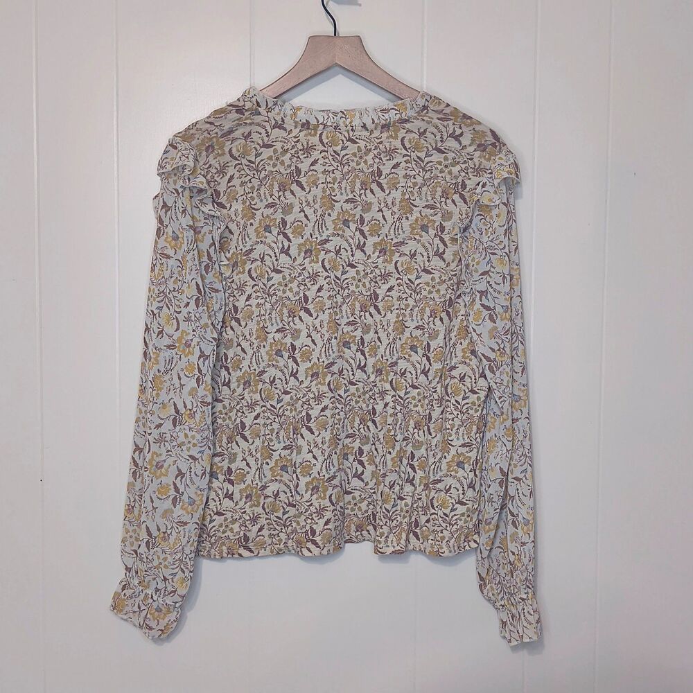 Lucky Brand Floral Cotton Blend Long Sleeve - Picture 3 of 7